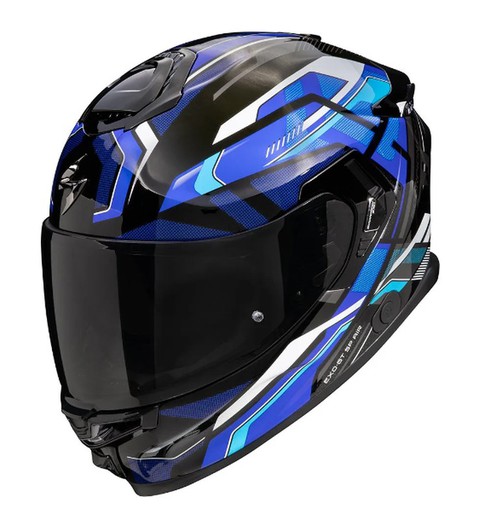 Casco Scorpion EXO-GT SP AIR AUGUSTA Negro-Gris-Azul