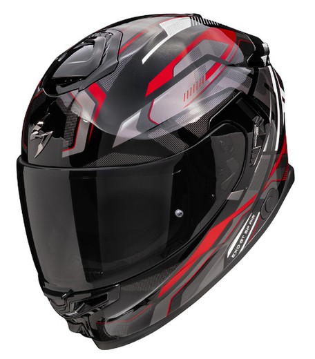 Casco Scorpion EXO-GT SP AIR AUGUSTA Negro-Gris-Rojo