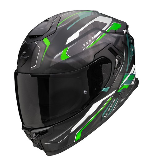 Casco Scorpion EXO-GT SP AIR AUGUSTA Negro mate-Gris-Verde