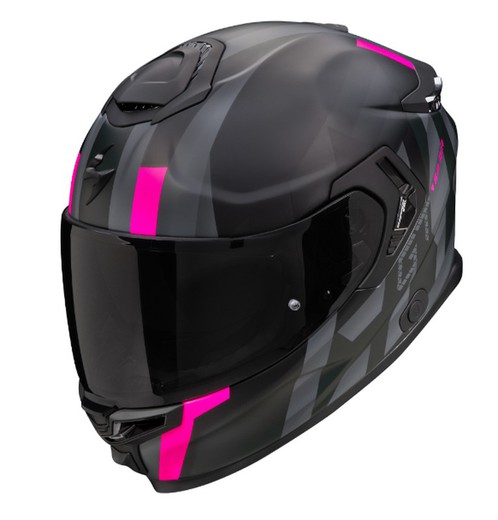 Casco Scorpion EXO-GT SP AIR TOURADVEN Negro mate-Rosa