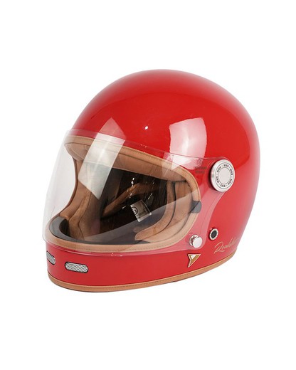 Casco integral retro By-City Roadster II red