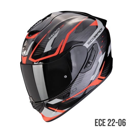 Casco integral Scorpio EXO-1400 Evo Air Accord Gris-Rojo