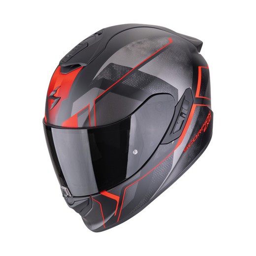 Casco Scorpio EXO-1400 EVO II AIR Intenso Negro mate-Rojo