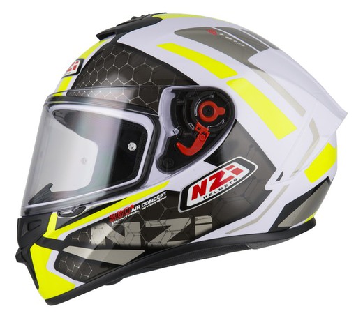 Casco nzi trendy overtaking white&lemon