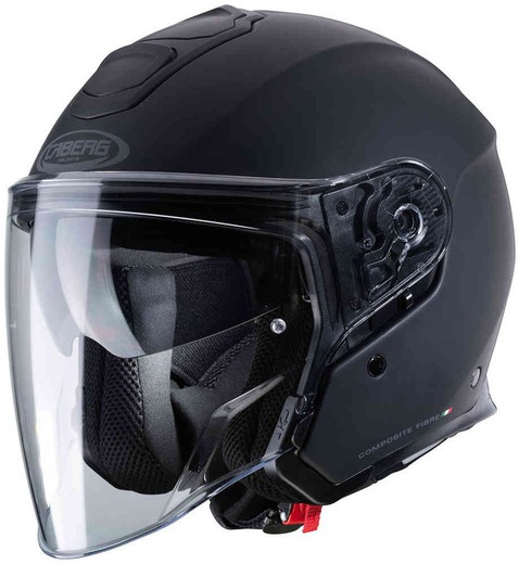 Casco jet caberg flyon negro mate