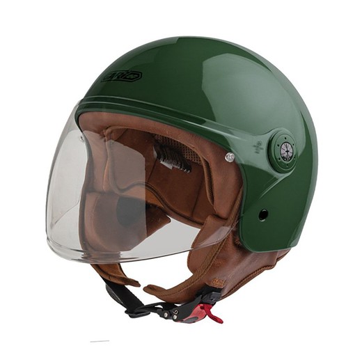 Casco Jet Gari Motorcycle G11 verde británico