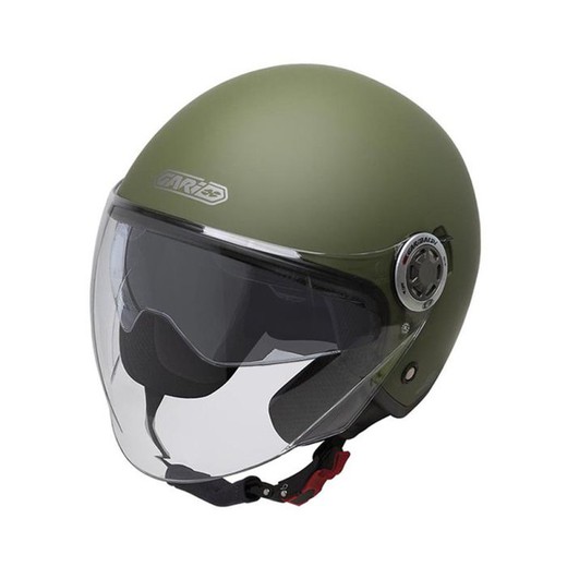 Casco jet Garibaldi G20 Verde Mate Militar ECE 22.06.