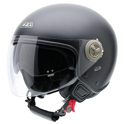 Casco jet nzi center duo negro mate