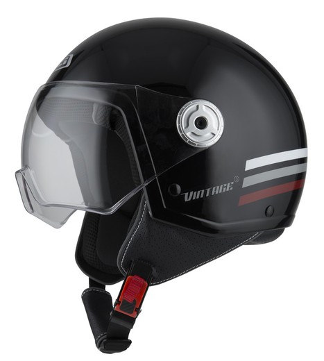 Casco jet nzi vintage 3 negro brillo Nzi Totmoto