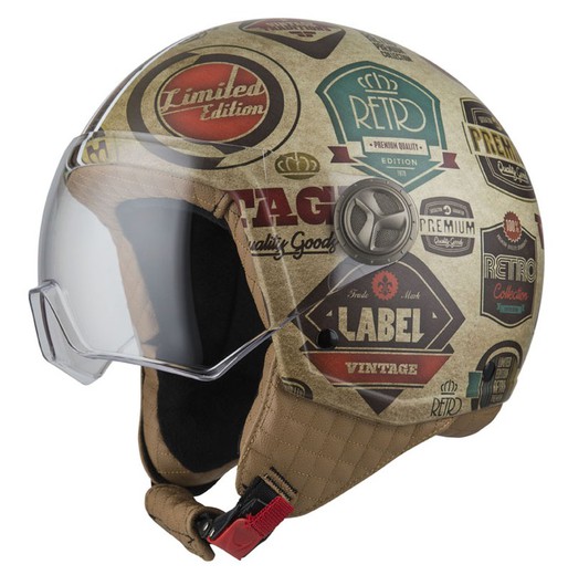 Casco jet nzi zeta 2 retro labels