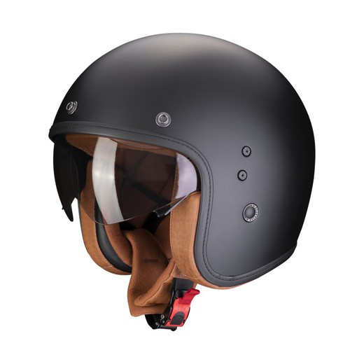 Casco jet Scorpion Belfast EVO Luxe Negro Mate