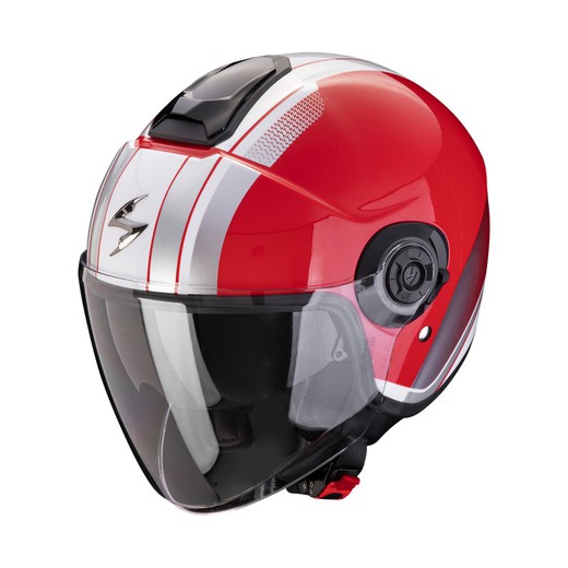 Casco Jet Scorpion Exo City II VEL Rojo-Blanco,