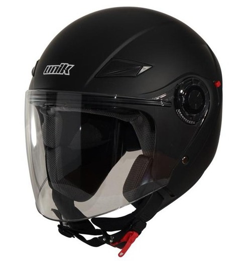 Casco jet unik cj-03 negro mate