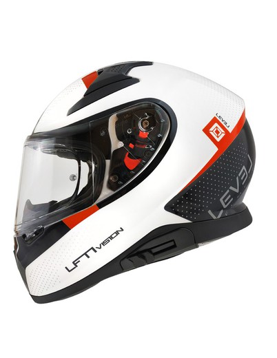 Casco  lft1 vision blanco/negro/rojo