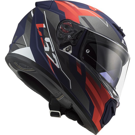 Casco ls2 breaker beta rojo/azul