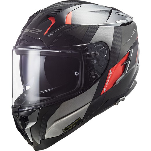 Casco ls2 challenger carbon ALLOY TITANIUM CHROME ORANGE FF327