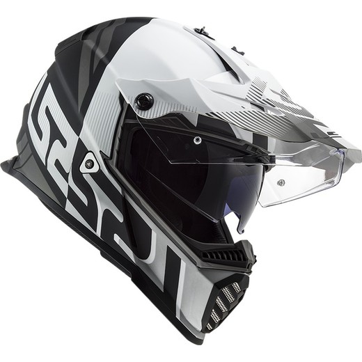 Casco ls2 pioneer evo evolve blanco negro