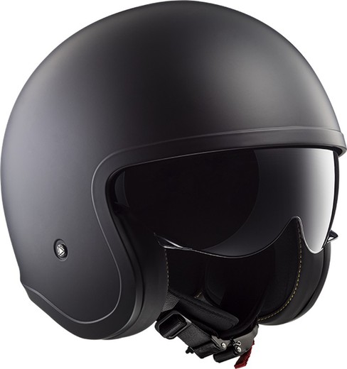 Casco ls2 spitfire solid negro mate