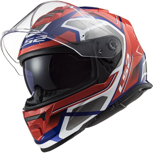 Casco ls2 storm faster rojo/azul