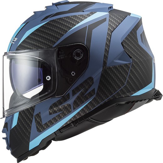 Casc ls2 storm race blau mate