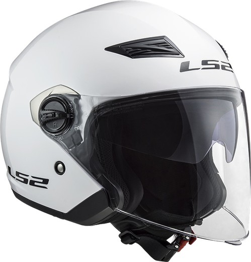 Casco ls2 track solid blanco