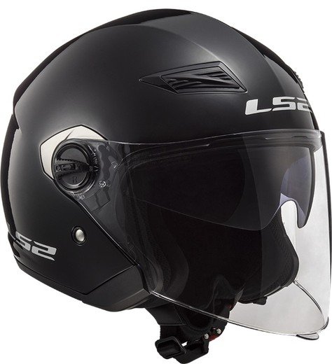 Casco ls2 track solid negre brillo