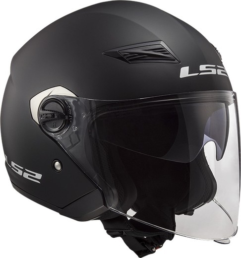 Casco ls2 track solid negro mate