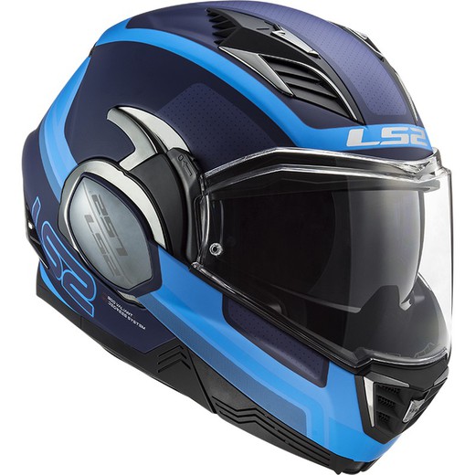 Casco ls2 valiant ii graphic orbit azul