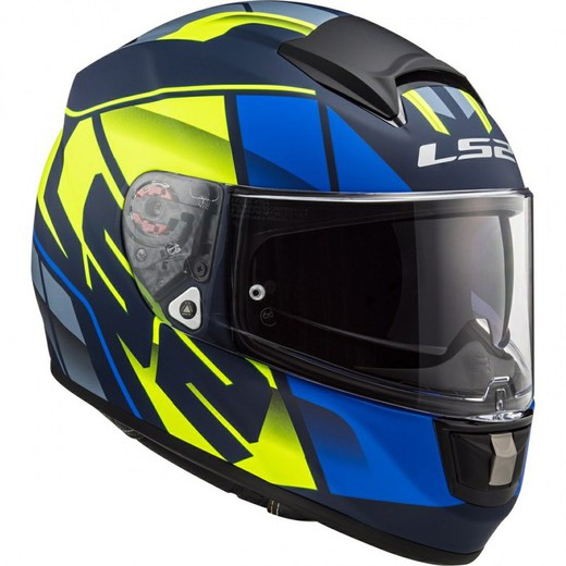 Casco ls2 vector evo kripton azul/amarillo