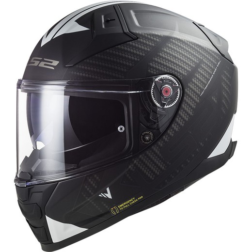 Casco LS2 Vector II FF811 SPLITER negro/blanco