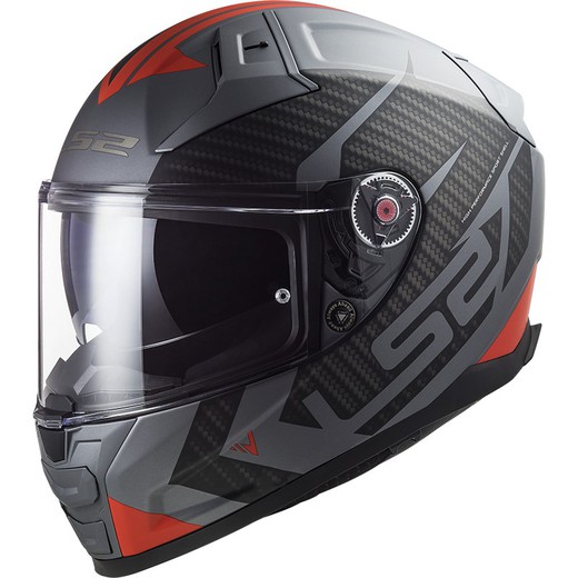 Casco LS2 Vector II FF811 SPLITER MAT TITANIUM /RED