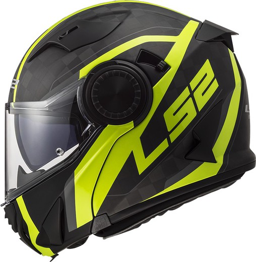 Casco ls2 vortex carbono mate/amarillo ff313