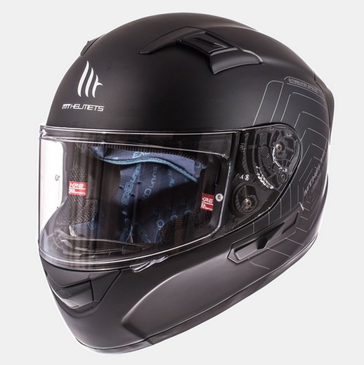 Casco mt kre sv solid negro mate