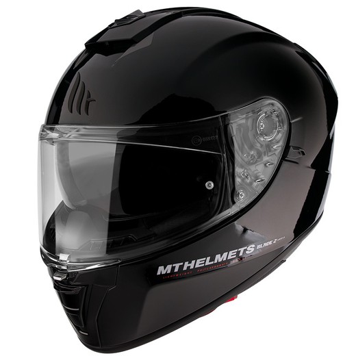 Casco mt rapide solid a1 negro brillo