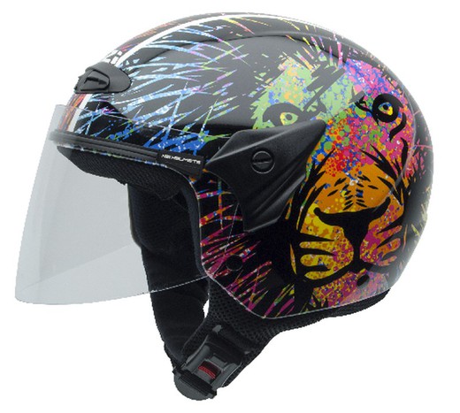 Casco nzi helix ii junior graphics lion