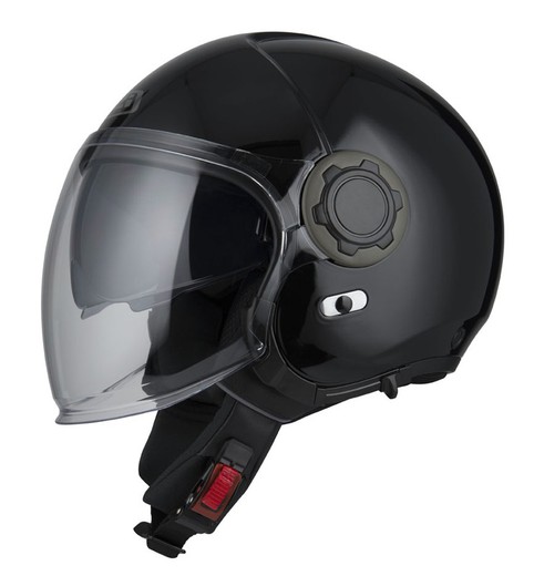 Casco nzi ringway duo negro brillo