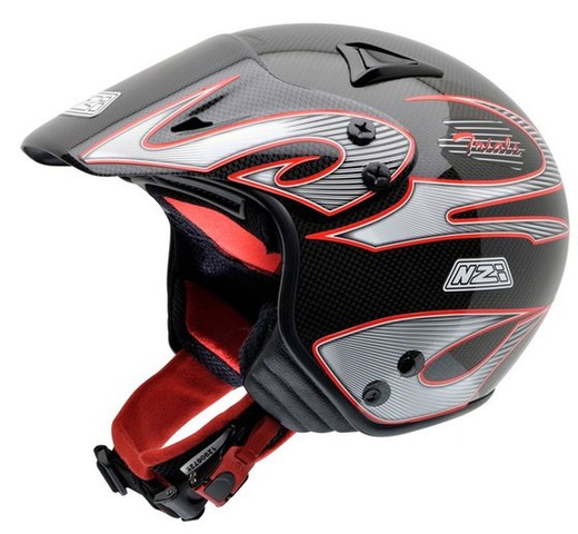 Casco nzi trials ii carbon red