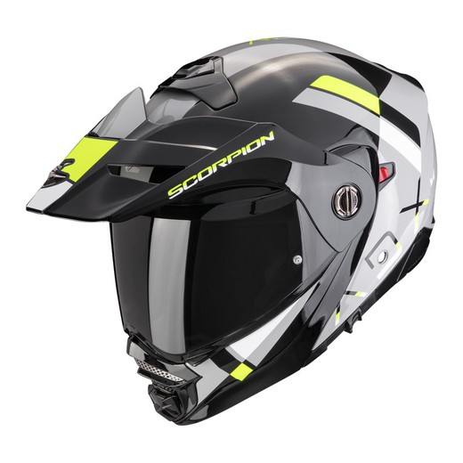 Casco Scorpion ADX-2 Galane Gris-Negro-Amarillo neon