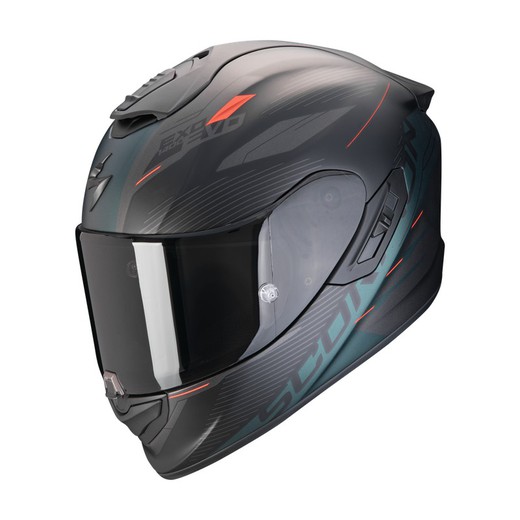 Casco Scorpio EXO-1400 Evo Air Luma Negro mate-Verde