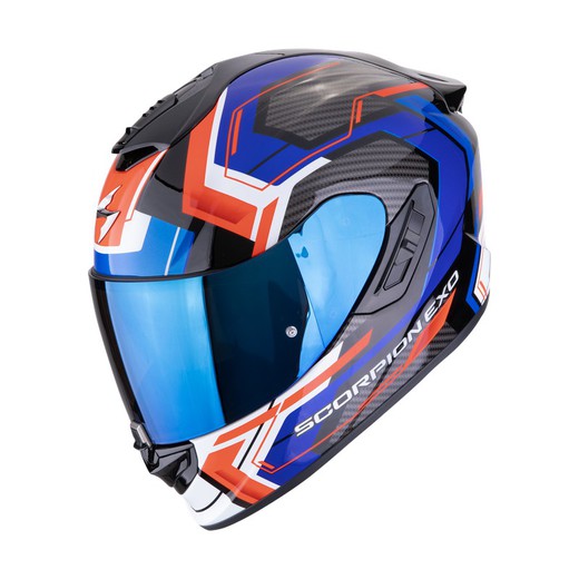 Casco Scorpio EXO-1400 EVO II AIR Linart Negro-Azul-Rojo