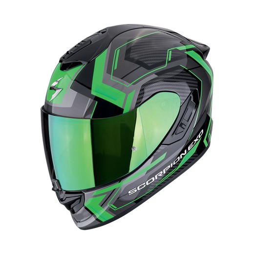 Casco Scorpio EXO-1400 EVO II AIR Linart Negro-Verde