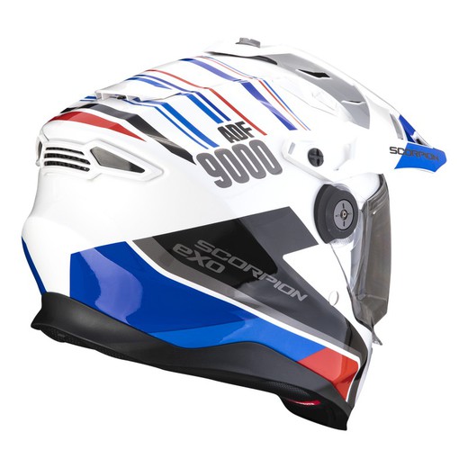 Casco Scorpion ADF-9000 AIR DESERT Blanco-Azul-Rojo