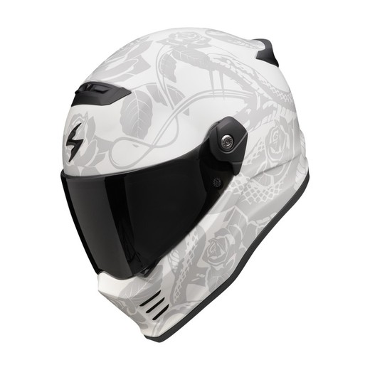 Casco Scorpion COVERT FX DRAGON Matt Gris claro-Plata