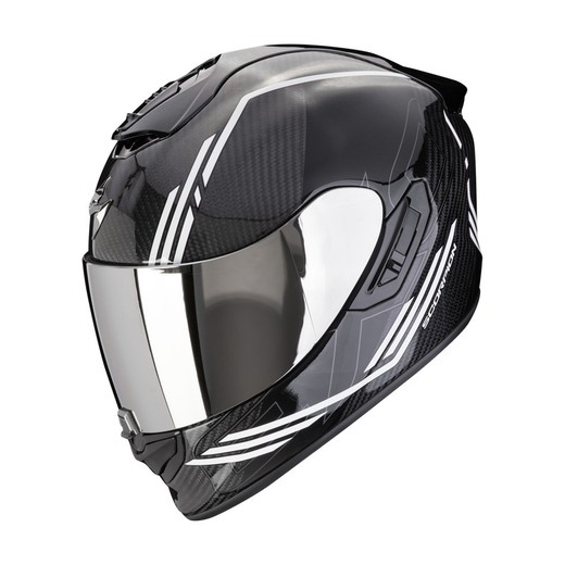 Casco Scorpion EXO-1400 EVO II Carbon Air Reika Negro-Blanco