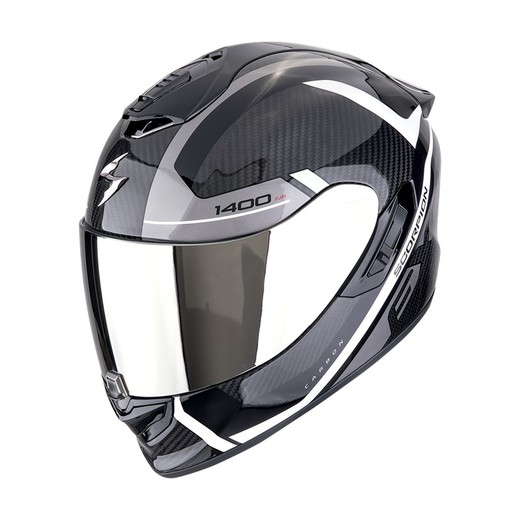 Casco Scorpion EXO-1400 EVO II Carbon Air ENKO Negro-Plata-Blanco