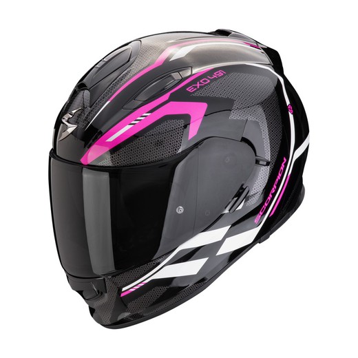 casco Scorpion EXO-491 KRIPTA Negro-Rosa-Blanco