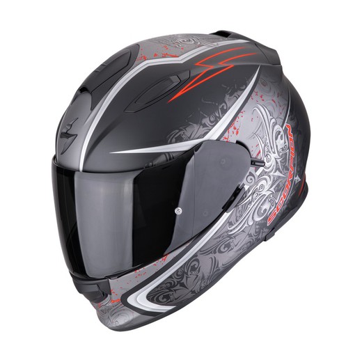 Casco Scorpion EXO-491 RUN Negro mate-Rojo