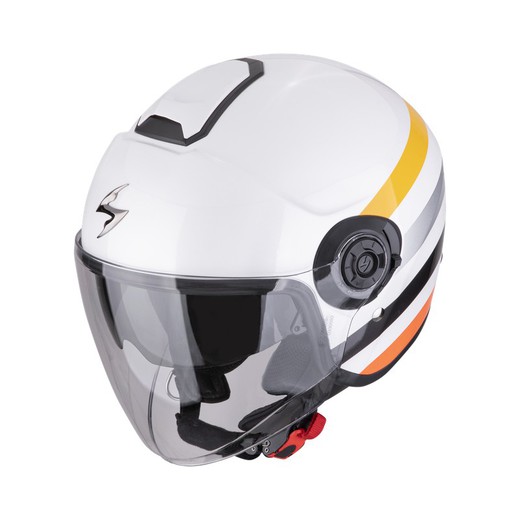 Casco Scorpion Exo City II BEE Blanco-Amarillo