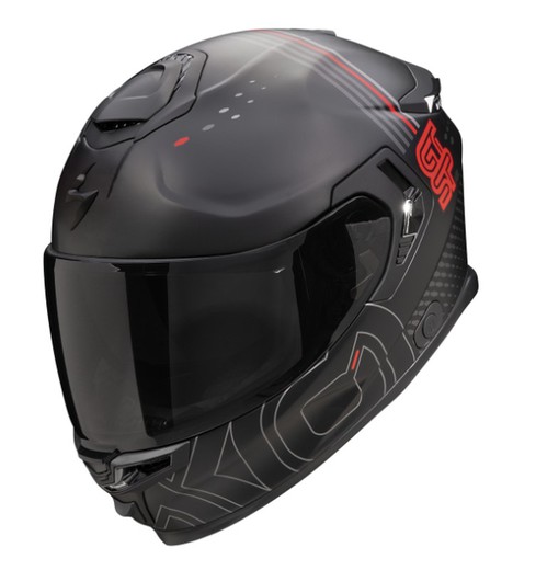 Casco Scorpion EXO-GT SP AIR TECHLANE Negro mate-Gris-Rojo