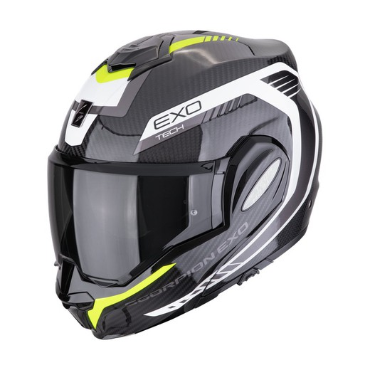 Casco Scorpion EXO-TECH EVO CARBON COSY Negro-Amarillo neon